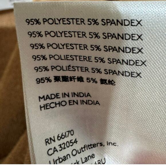 Anthropologie Tan Cropped Twist Front V-Neck Long Sleeves Sweater Size M - Picture 9 of 9